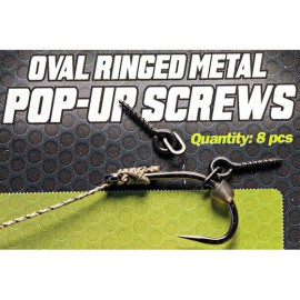 Oval Ringed Metal Pop-Up Screws